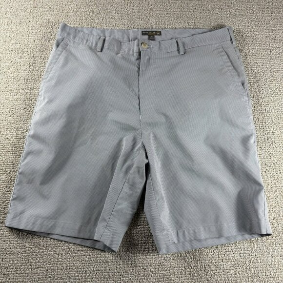 Peter Millar Other - Peter Millar Crown Sport Striped Golf Shorts White Gray Men’s Size 36 x 9